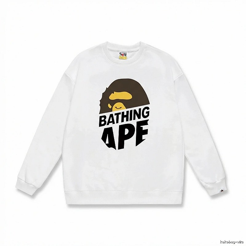 Bape Ape Head Casual White Sweatshirt