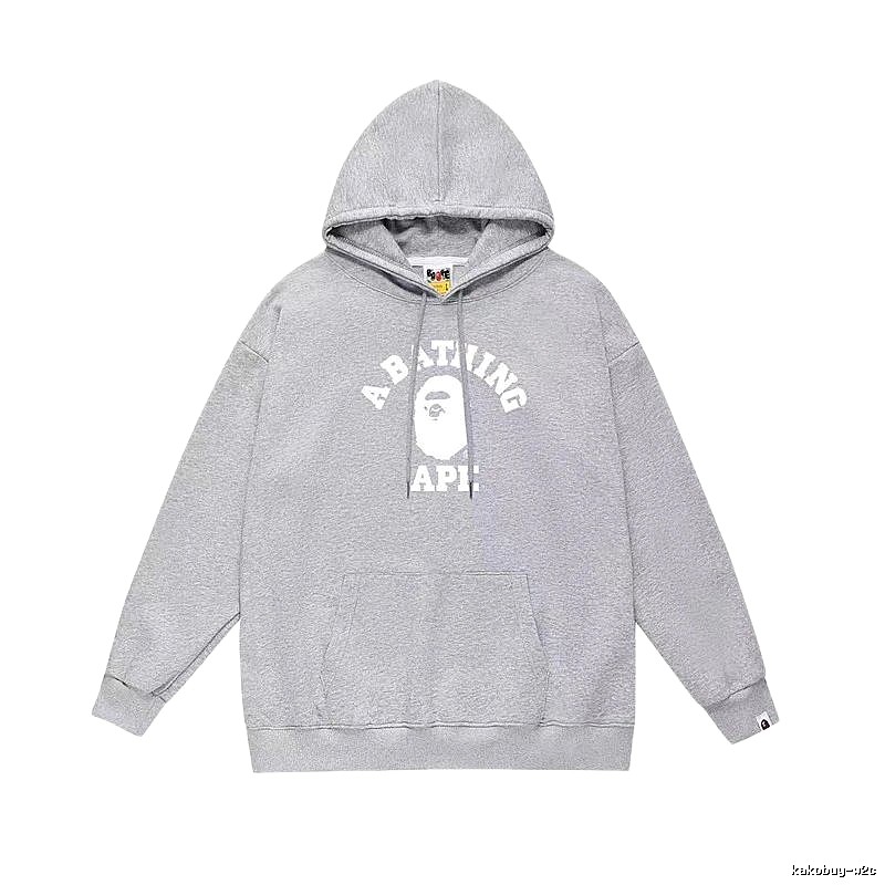 Bape Ape Head Grey Hoodie