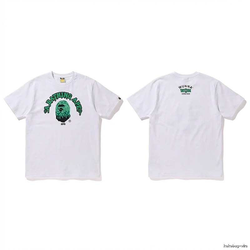 Bape Ape Head Minimalist Style White T-shirt