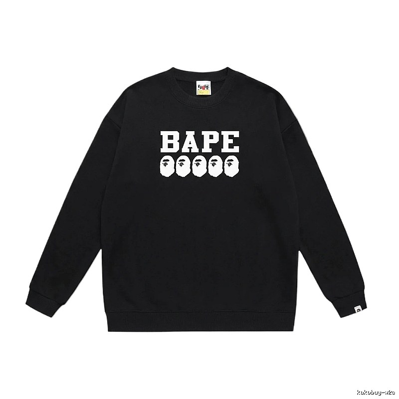 BAPE Ape Head Simple Black Sweatshirt