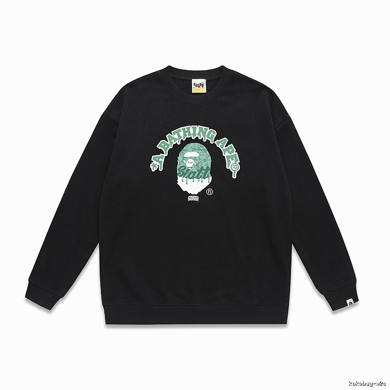 Bape Ape Head Trendy Cool Black Sweatshirt