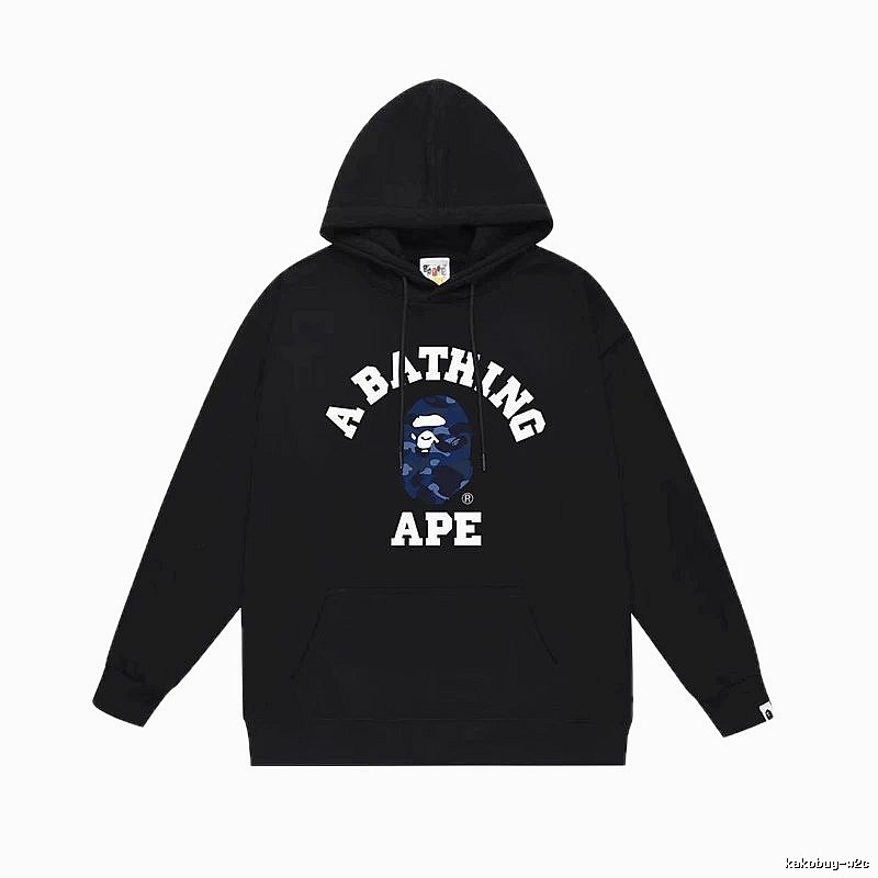 Bape camouflage-style black hoodie
