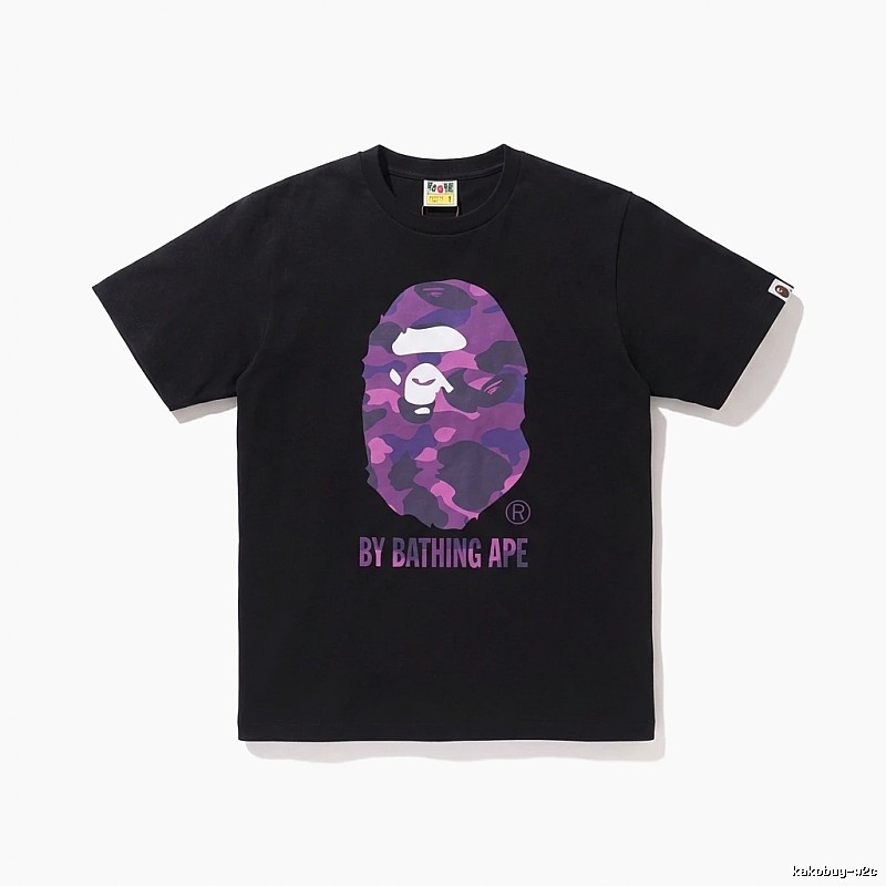 Bape camouflage-style black T-shirt