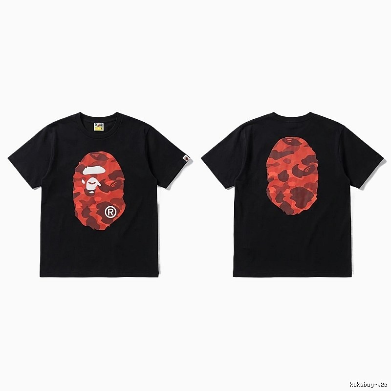 Bape camouflage style black T-shirt