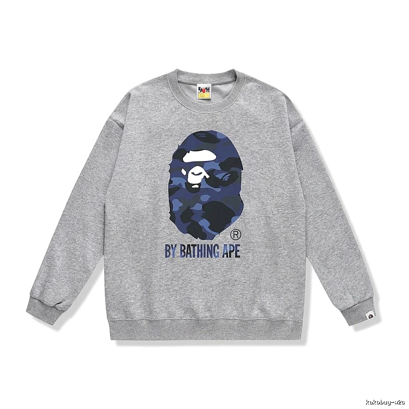 Bape camouflage-style gray sweatshirt