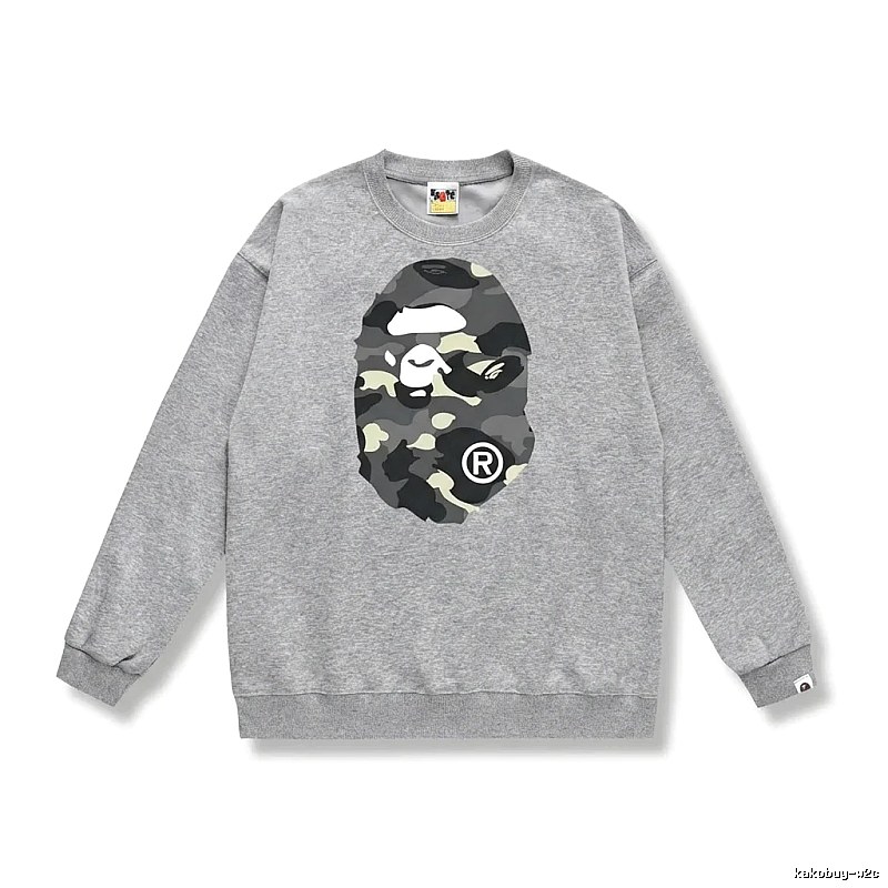 Bape camouflage style grey sweatshirt