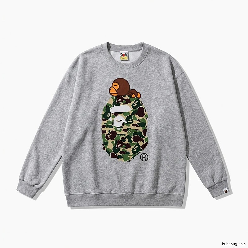 Bape camouflage style grey sweatshirt