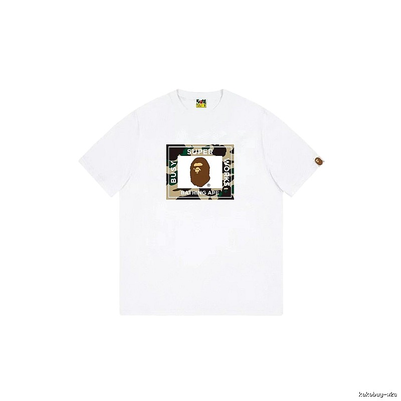 Bape camouflage-style white T-shirt