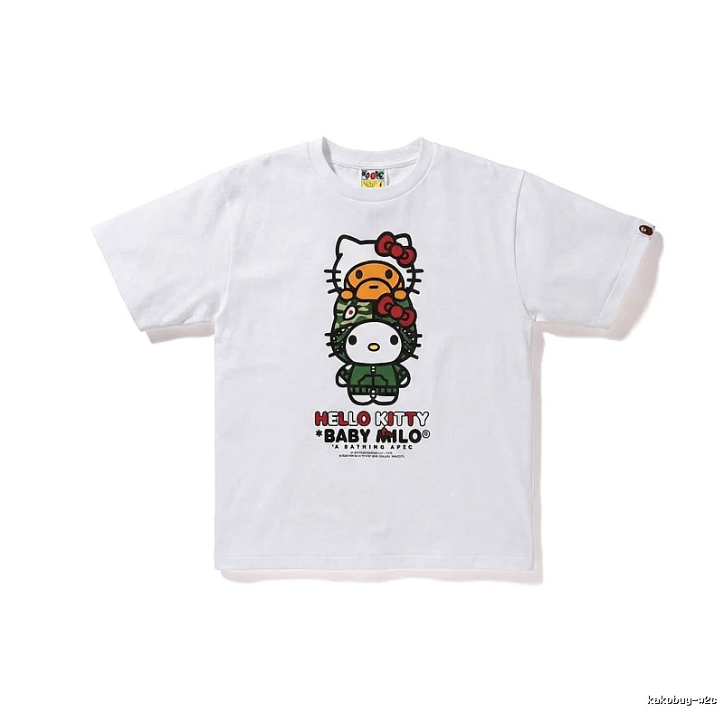 Bape co-branded cartoon-style white T-shirt