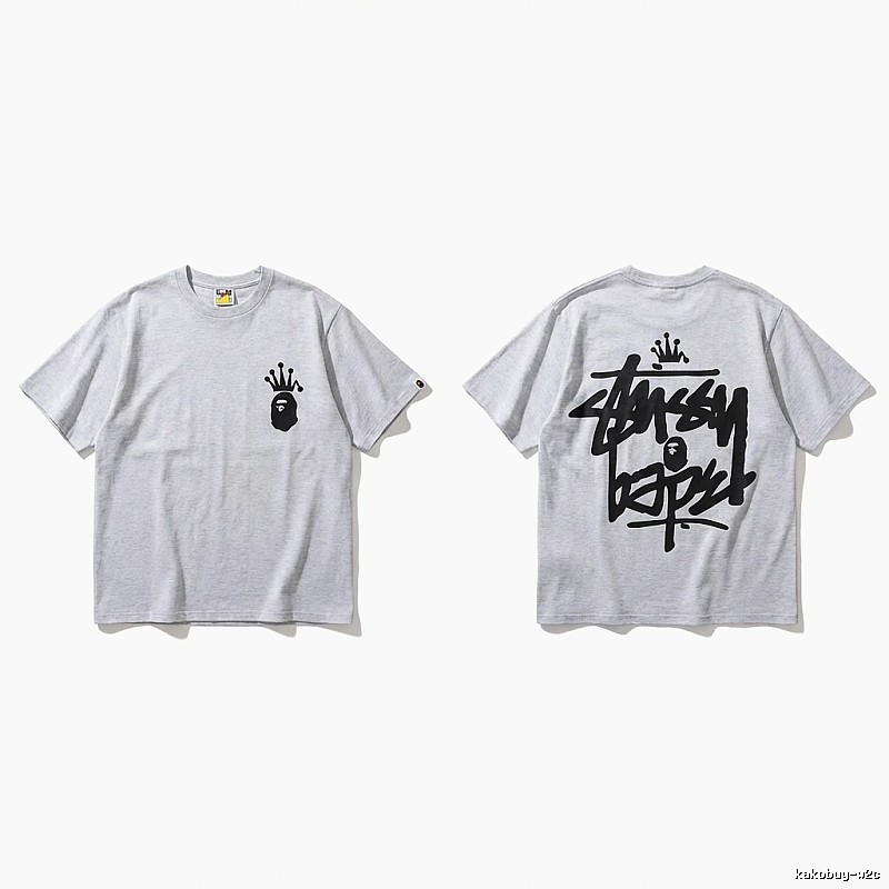 Bape Crown Trendy and Cool Style White T-shirt
