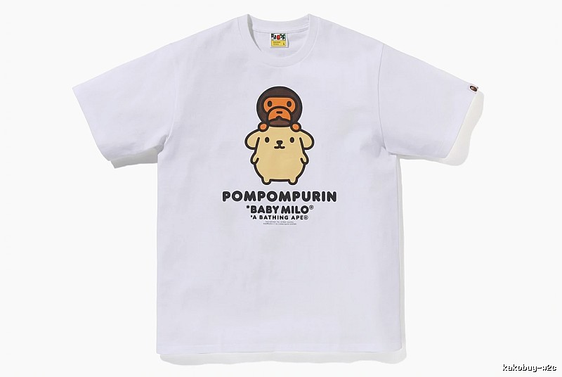 Bape x Pompompurin Co-branded Short-sleeve White