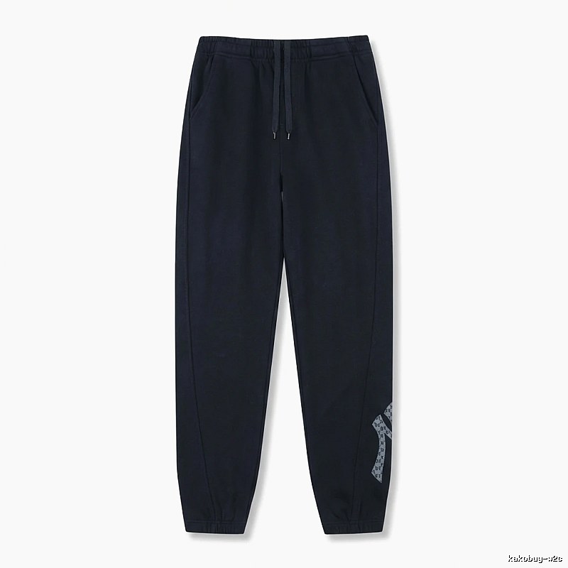 Basic style casual black pants of MLB
