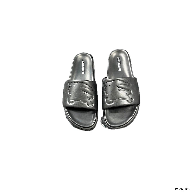 Burberry Knight Embossed Casual Style Black Slides