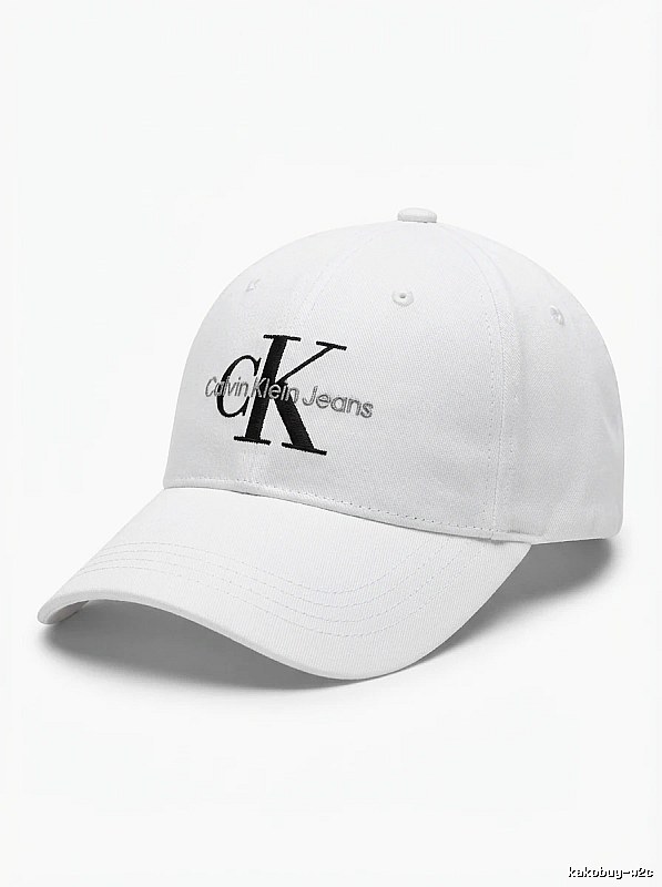 Calvin Klein minimalist style white baseball cap