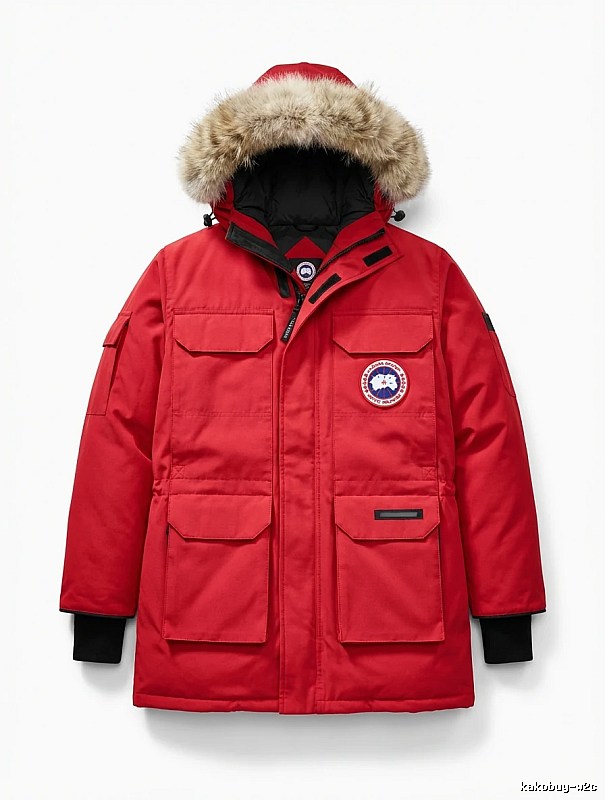 Canada Goose Expedition series red down jacket.