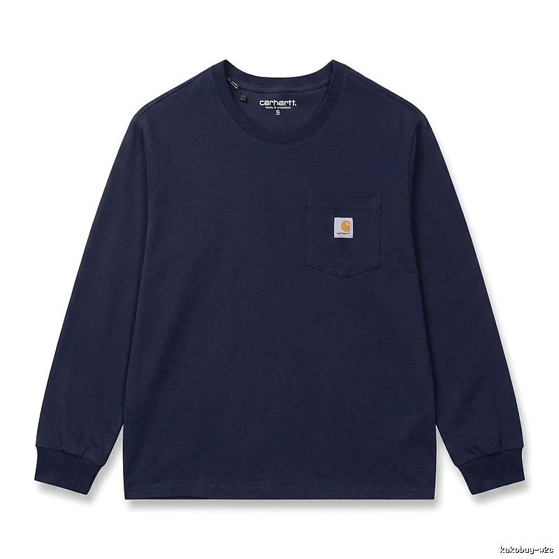 Carhartt basic simple navy long-sleeve