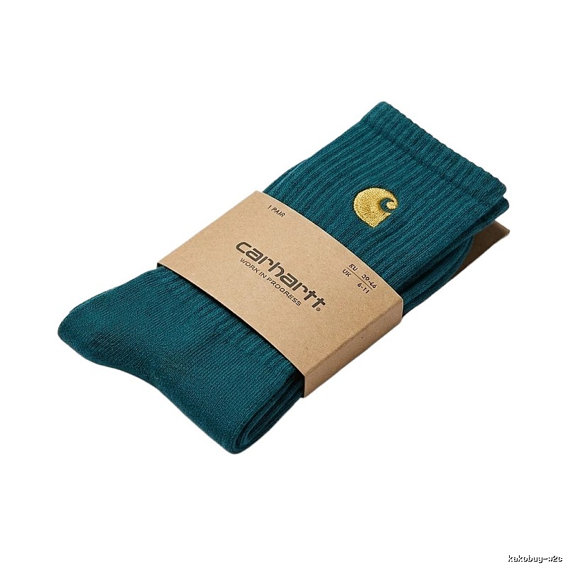 Carhartt retro-style dark green socks