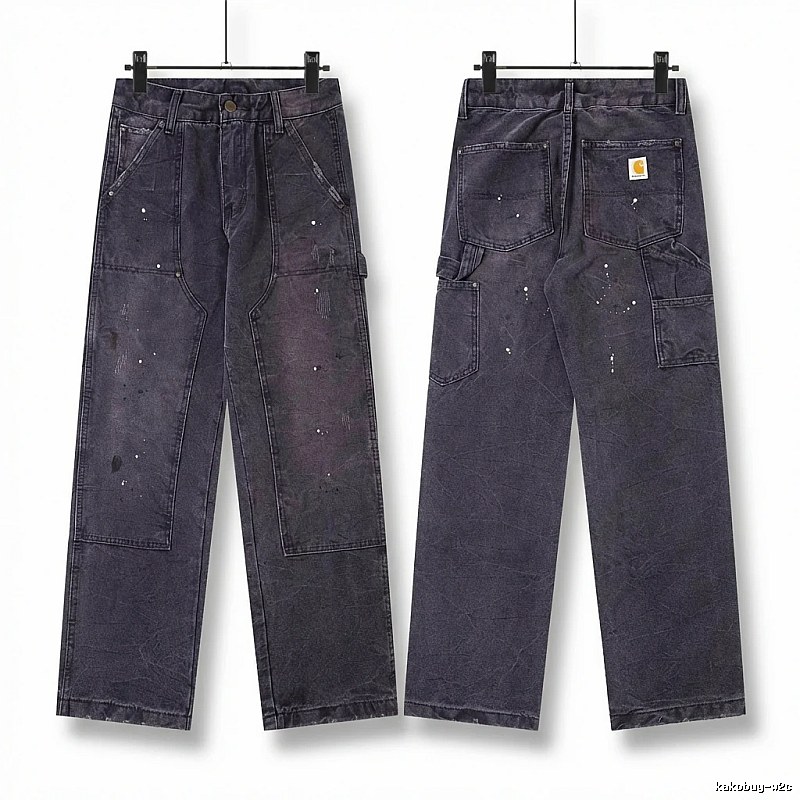 Carhartt workwear-style dark denim jeans