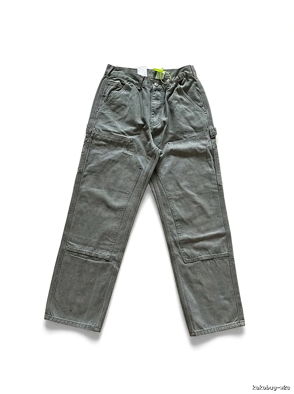 Carhartt workwear style moss green long pants
