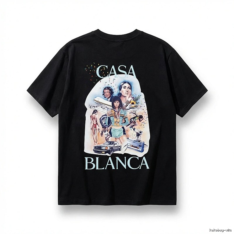Casablanca retro style black T-shirt