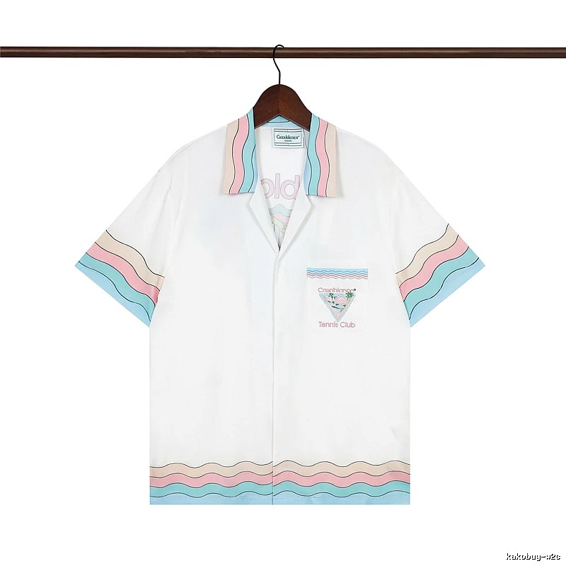 Casablanca stripe retro-style white shirt