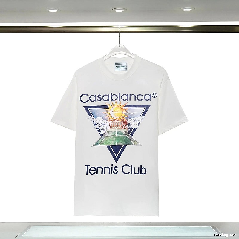 Casablanca White T-shirt with Sun Print