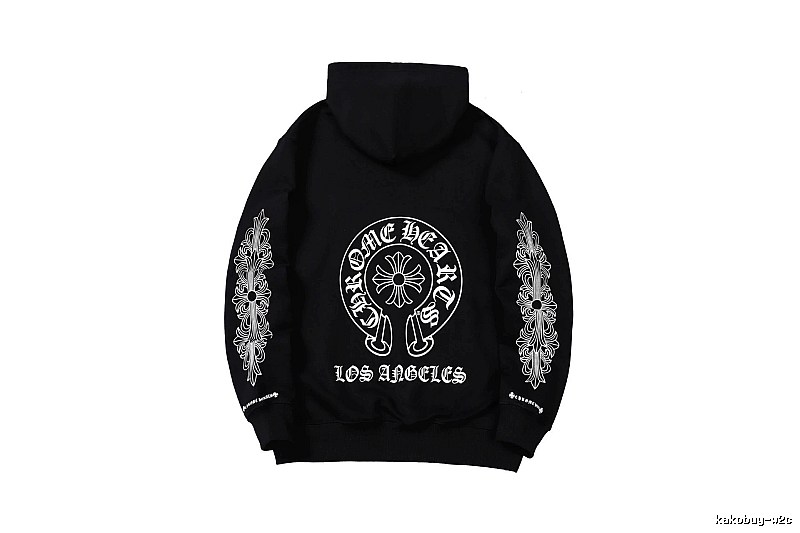 Chrome Hearts 2088-26 Black Cross Graphic Hoodie Streetwear Look
