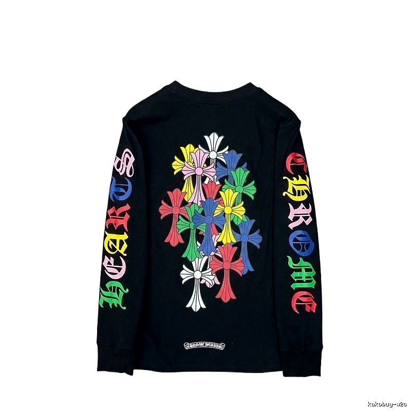 Chrome Hearts Colorful Cross Black Long-sleeve (T-shirt)