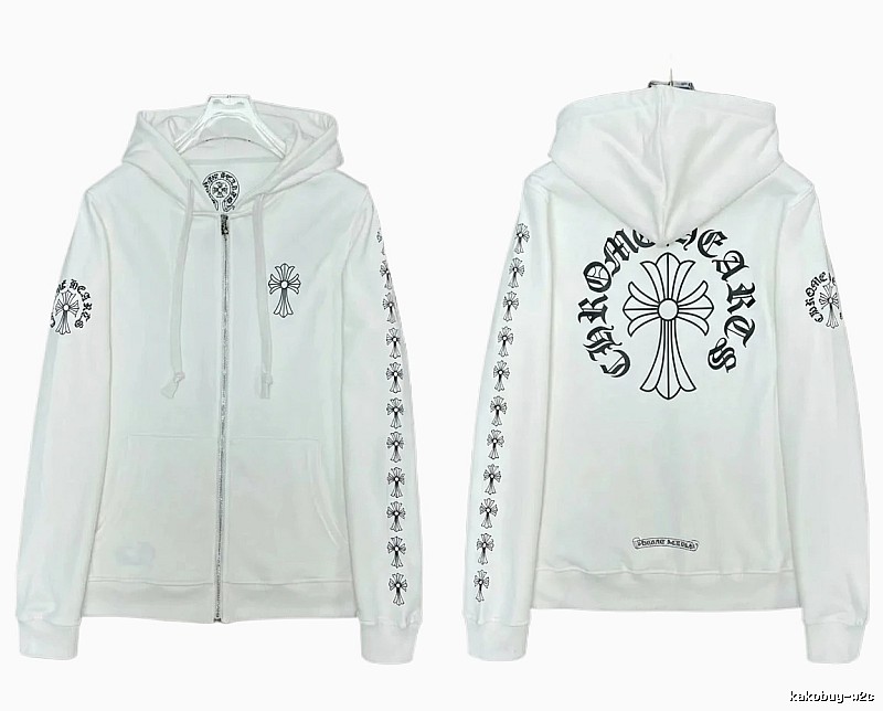 Chrome Hearts Cross Cool Style White Hoodie