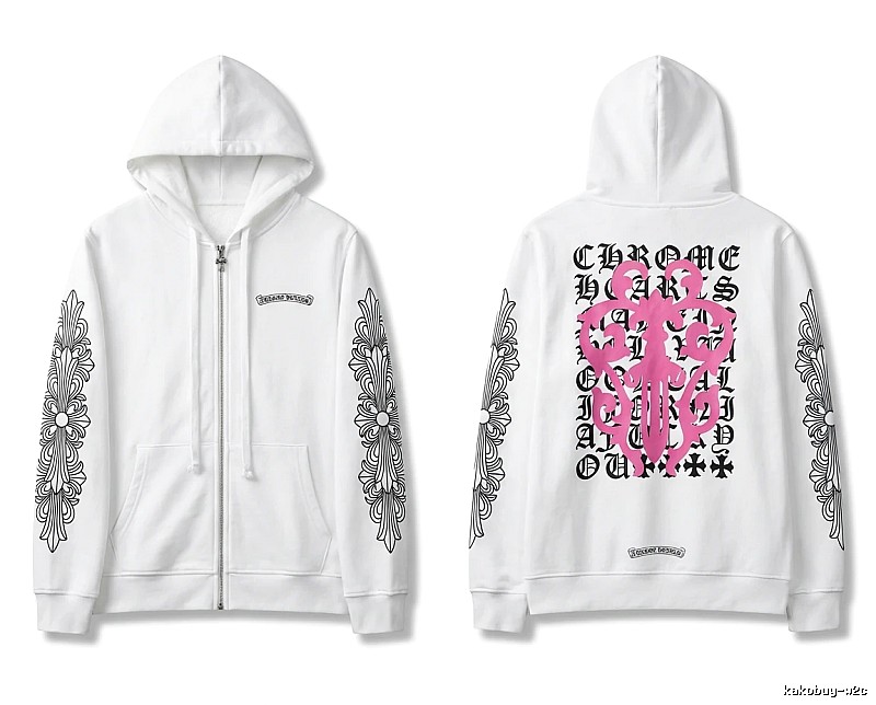 Chrome Hearts Cross Flower Trendy and Cool Style White Sweatshirt