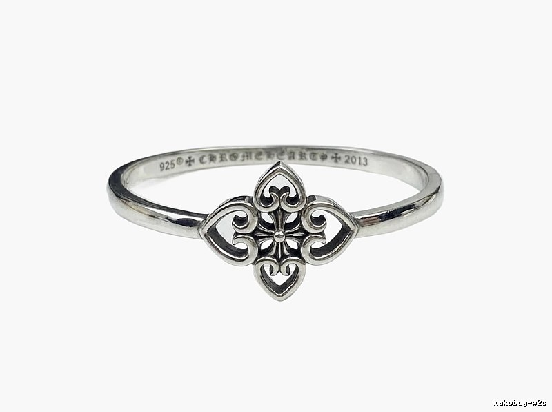 Chrome Hearts Cross Flower Vintage Silver Ring