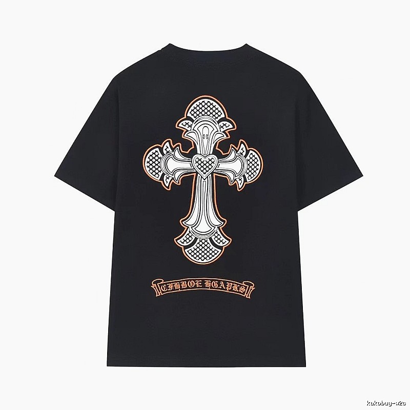 Chrome Hearts Cross Gothic Style Black Short-sleeve T-shirt
