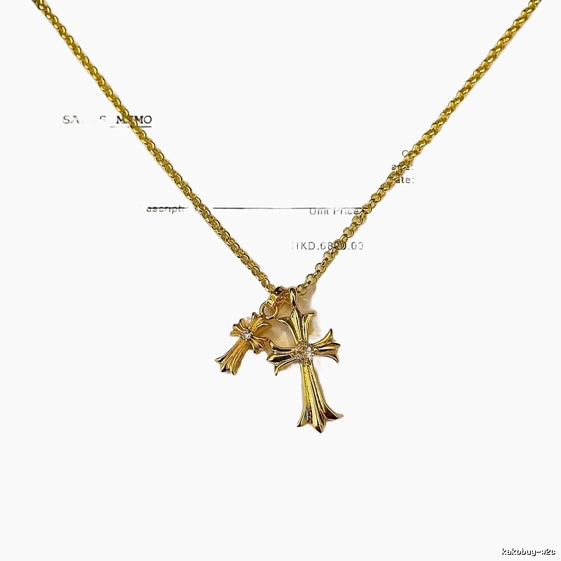 Chrome Hearts Cross Luxurious Gold Necklace