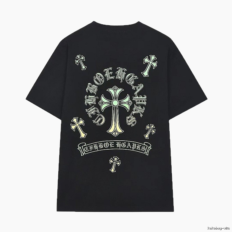 Chrome Hearts Cross Print Gothic Black Short-sleeve T-shirt