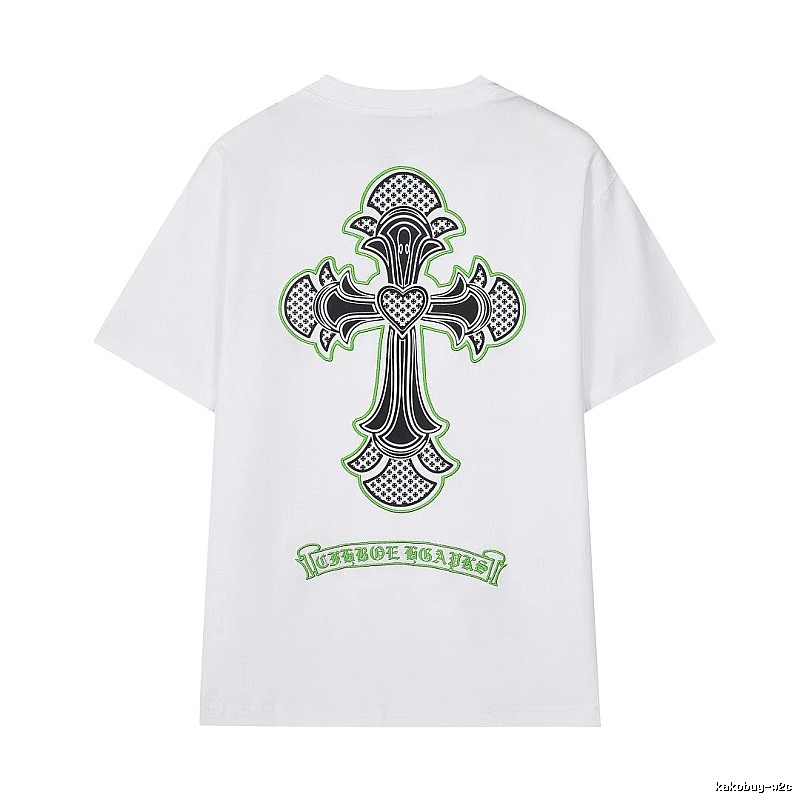 Chrome Hearts Cross Print Street Style White T-Shirt