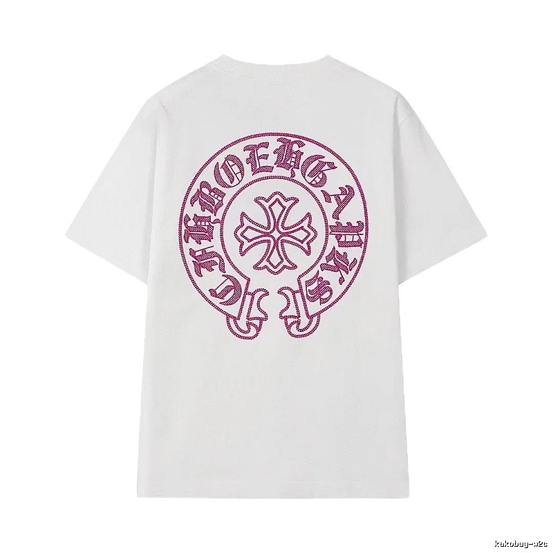 Chrome Hearts Cross Print Street Style White T-Shirt