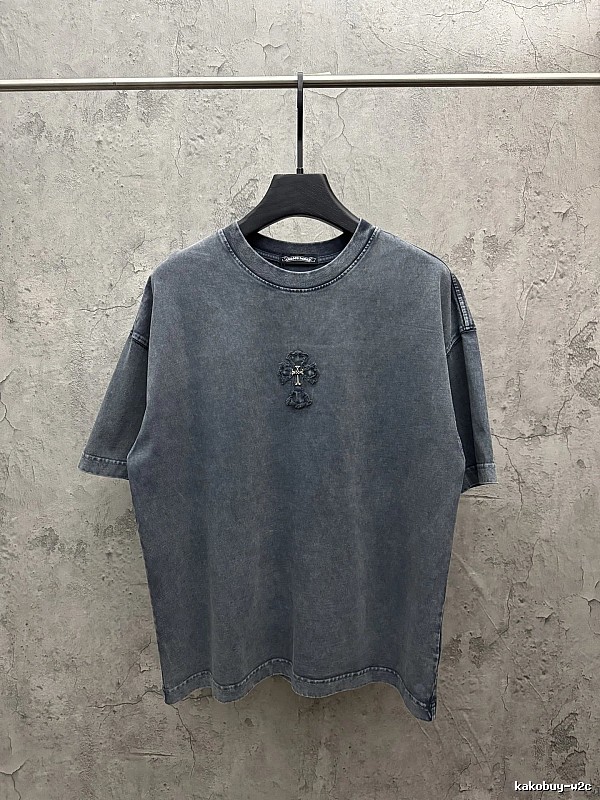 Chrome Hearts Cross Retro Style Gray T-shirt