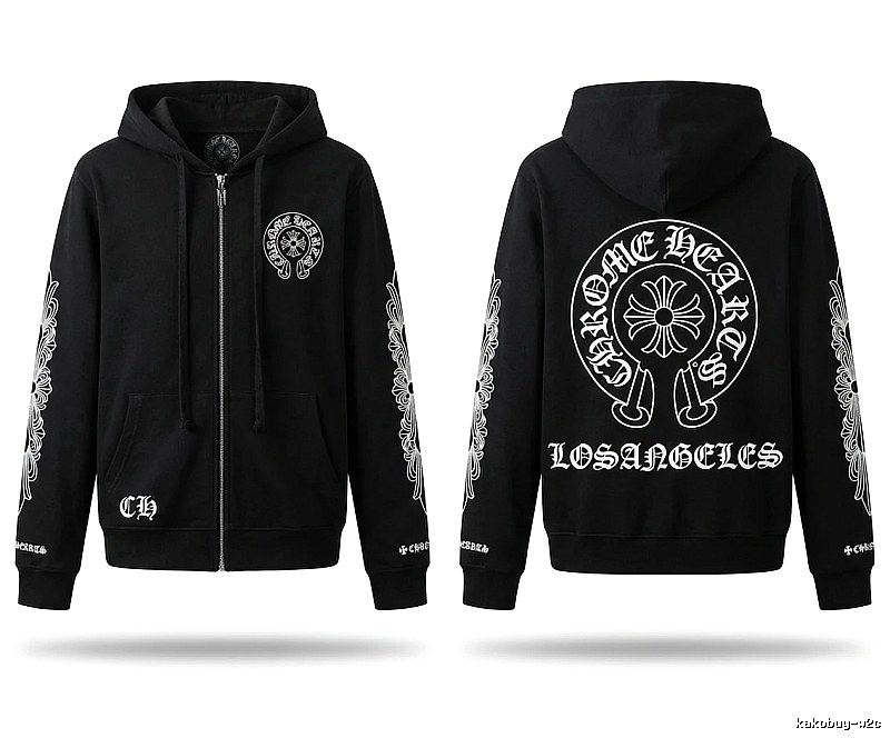 Chrome Hearts dark style black cardigan
