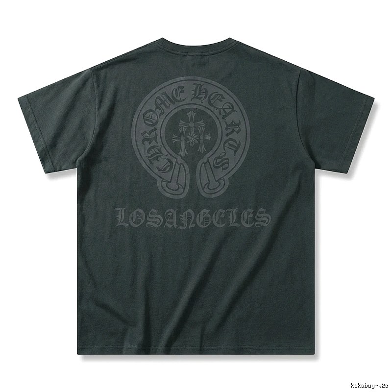 Chrome Hearts Gothic Style Dark Grey T-shirt