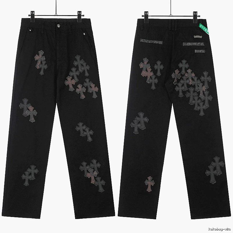 Chrome Hearts Patterned Graphic jeans Light Denim Jeans with Polished Detail