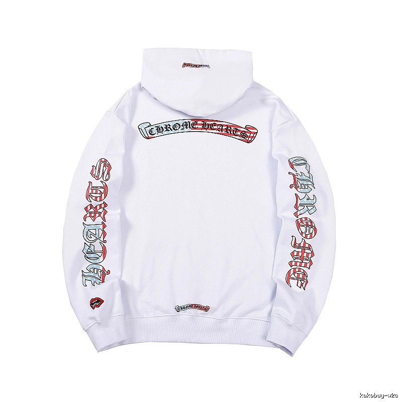 Chrome Hearts Premium Style Cross graphic hoodie Black Blue Cross for Resort Outfits