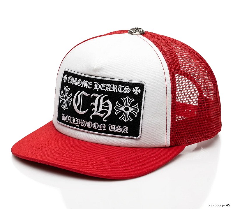 Chrome Hearts Retro Red and White Hat