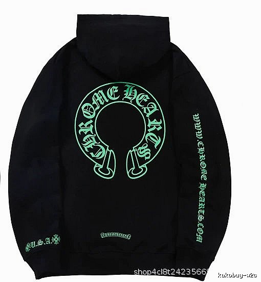Chrome Hearts Statement Cross graphic hoodie Black Blue Cross for Easy Pairing