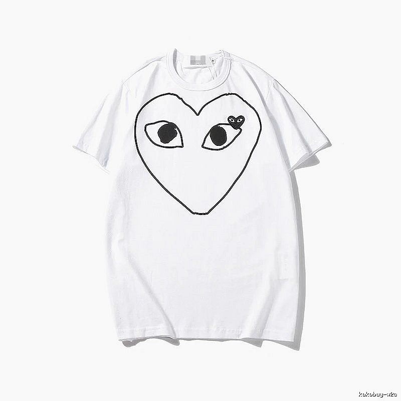 Comme des Garcons PLAY 2023-13 Black Style 2313 Heart Logo T-Shirt Bold Graphic