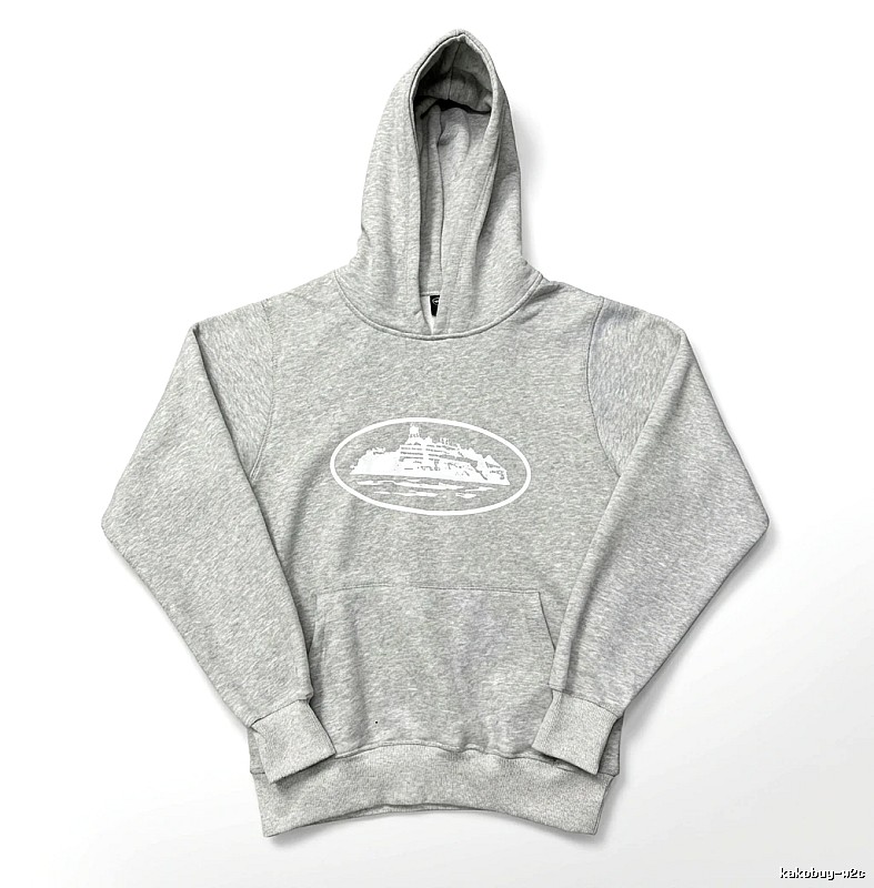 Corteiz Grey Minimalist Style Hoodie