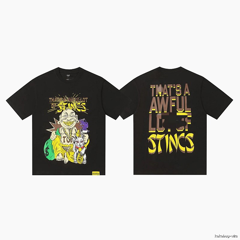 COUGH SYRUP Fortune Maitreya Street Style Black T-Shirt