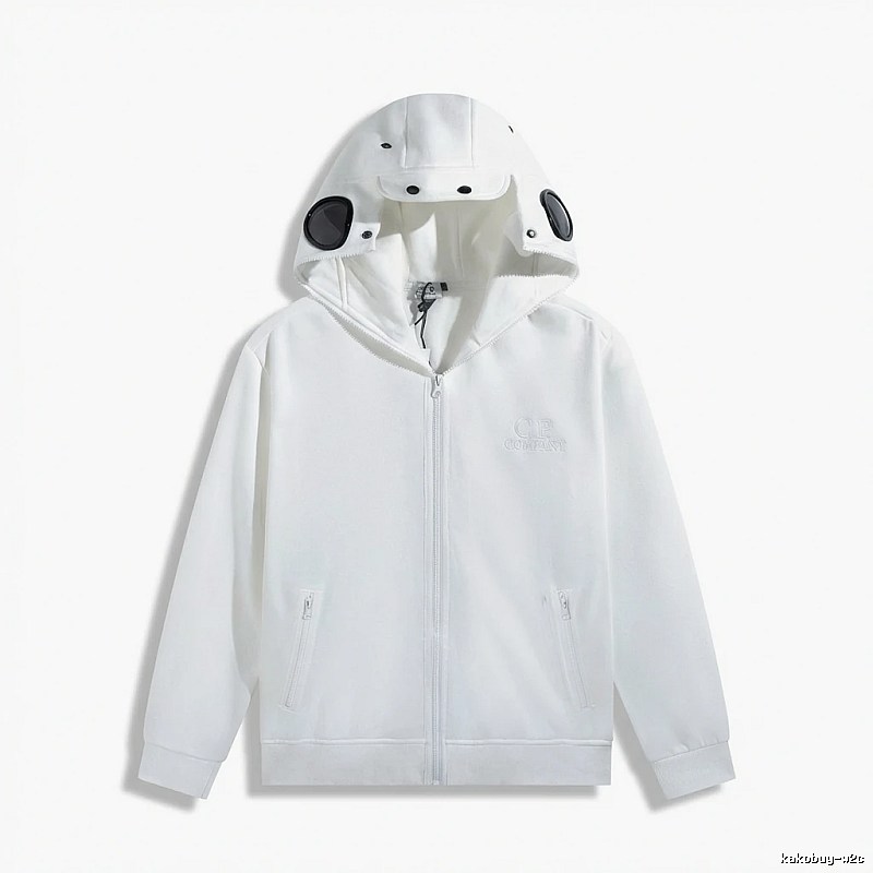 C.P. White Functional Hoodie
