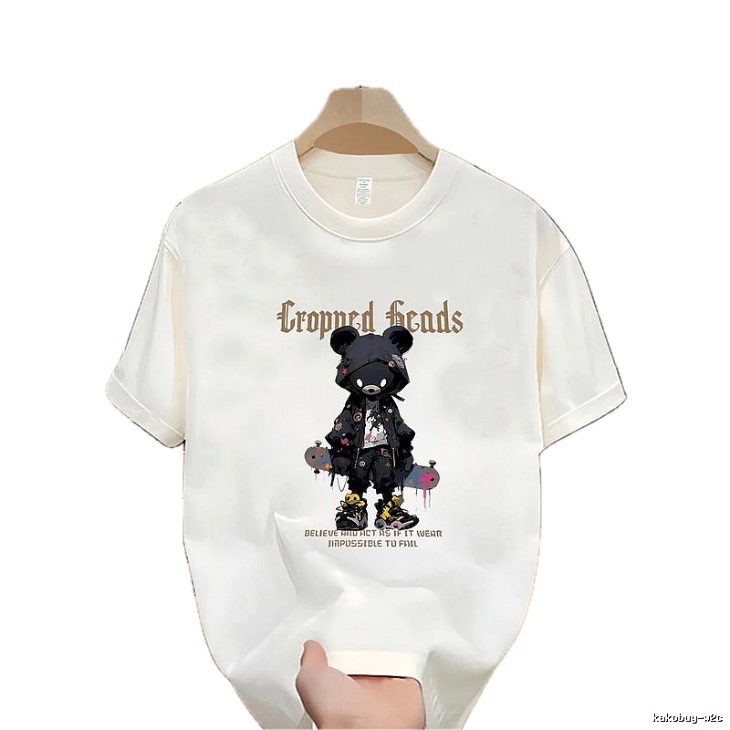 Cropned Heads Trendy & Cool Bear Off-white T-shirt