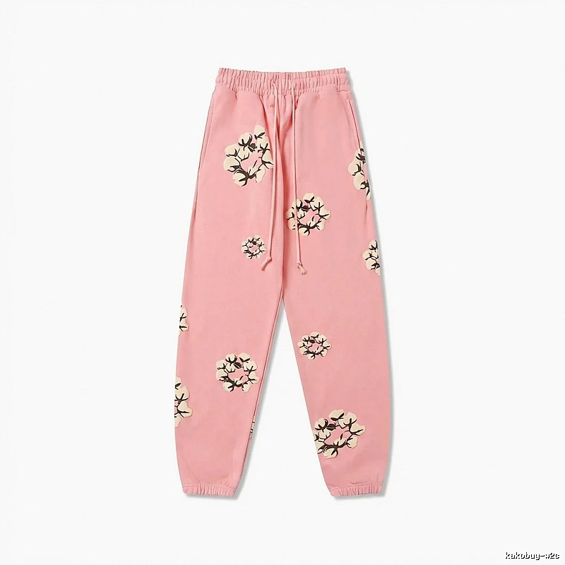 DENIM TEARS Floral Pink Sweatpants