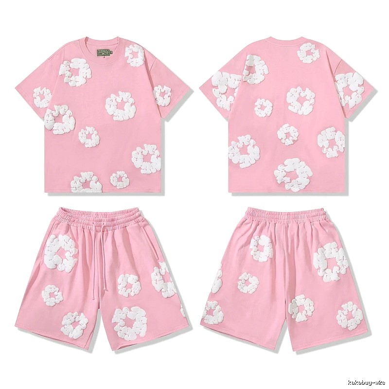 DENIM TEARS Floral Style Pink Suit